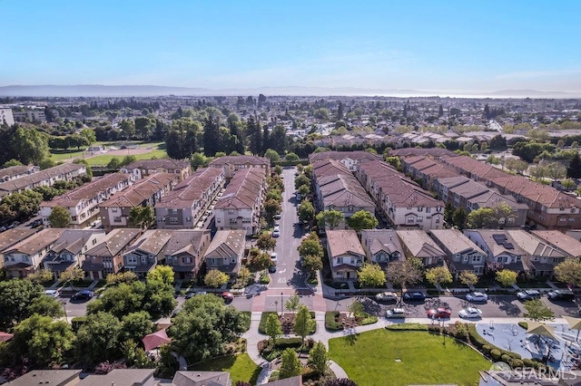 drone / aerial view with a residential view