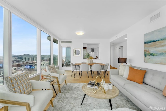 425 1st St Unit 1902, San Francisco, CA 94105 - living area featuring wood finished floors