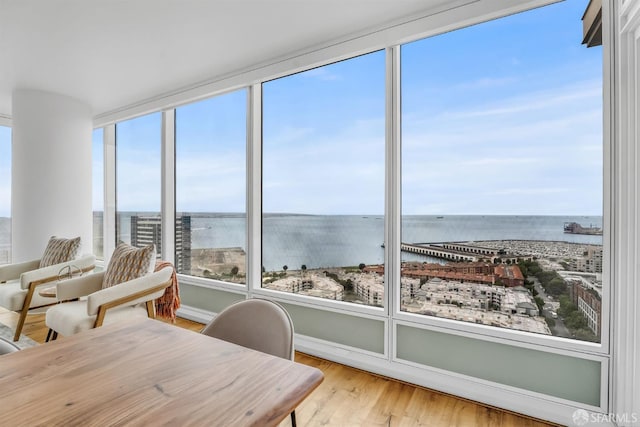 425 1st St Unit 1902, San Francisco, CA 94105 - sunroom featuring a water view and plenty of natural light