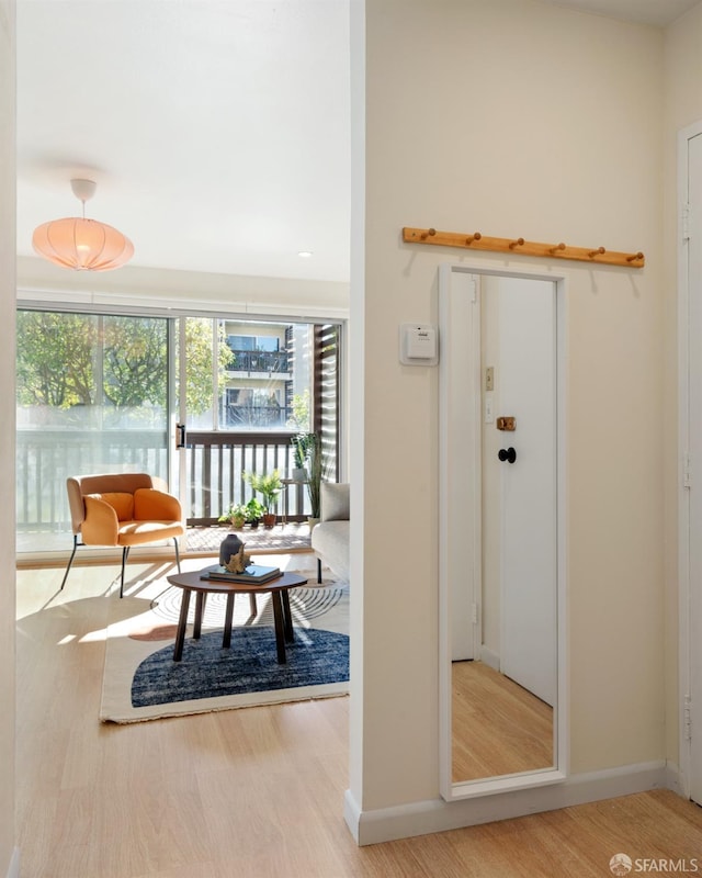 interior space featuring hardwood / wood-style flooring