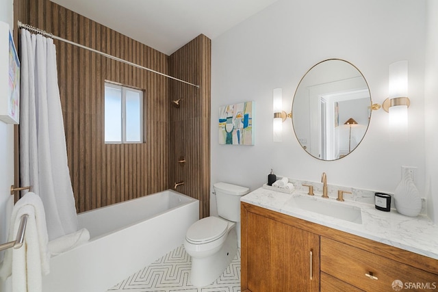137 Edna St, San Francisco, CA 94112 - bathroom with vanity, shower / bath combo with shower curtain, and toilet