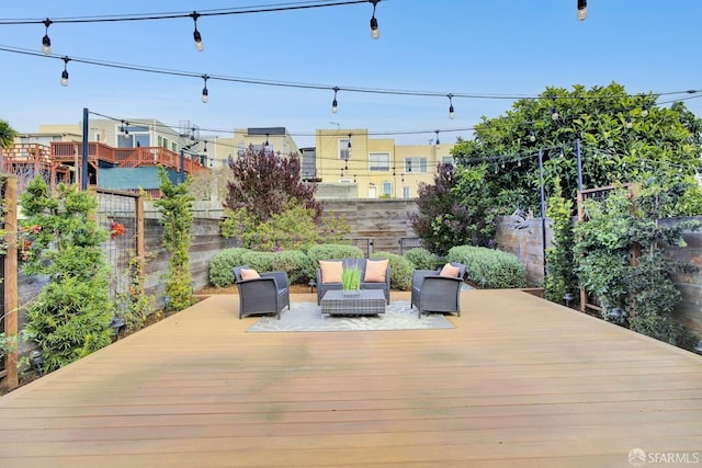 view of wooden terrace