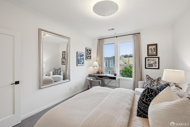 bedroom with carpet floors