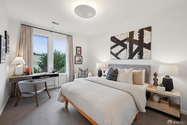 view of carpeted bedroom