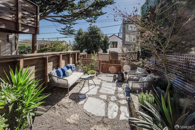 view of patio / terrace featuring outdoor lounge area