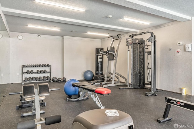 1396 El Camino Real Unit 110, Millbrae, CA 94030 - gym featuring a textured ceiling