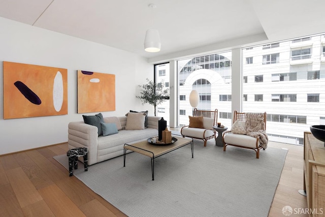 1 Steuart Ln Unit 608, San Francisco, CA 94105 - living room featuring light wood-style floors