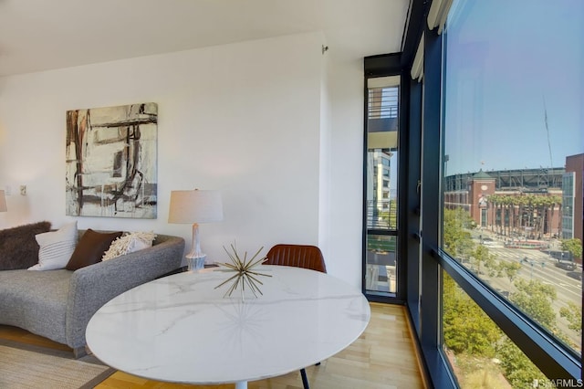 interior space featuring light hardwood / wood-style flooring