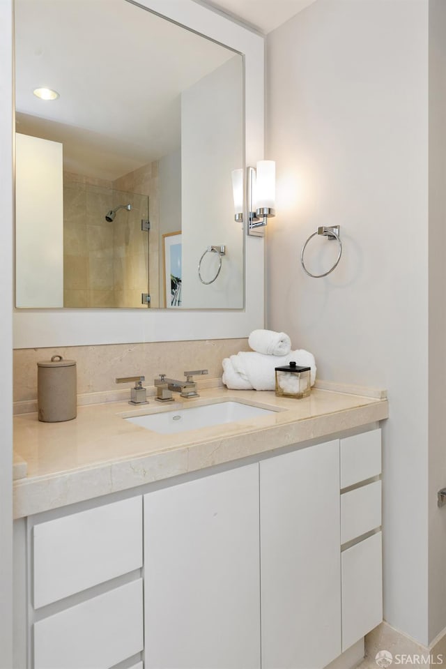 188 Minna St Unit 24A, San Francisco, CA 94105 - bathroom with vanity and a tile shower
