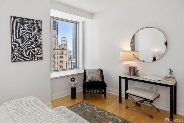 188 Minna St Unit 24A, San Francisco, CA 94105 - living area with wood finished floors and baseboards