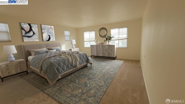 view of carpeted bedroom