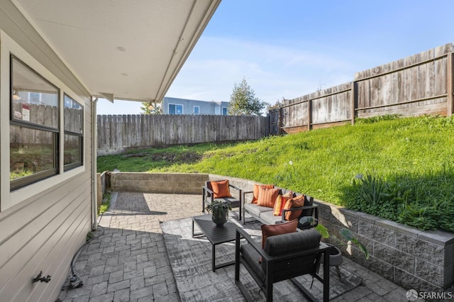 view of patio / terrace featuring outdoor lounge area