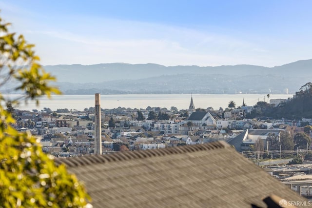 property view of mountains featuring a water view