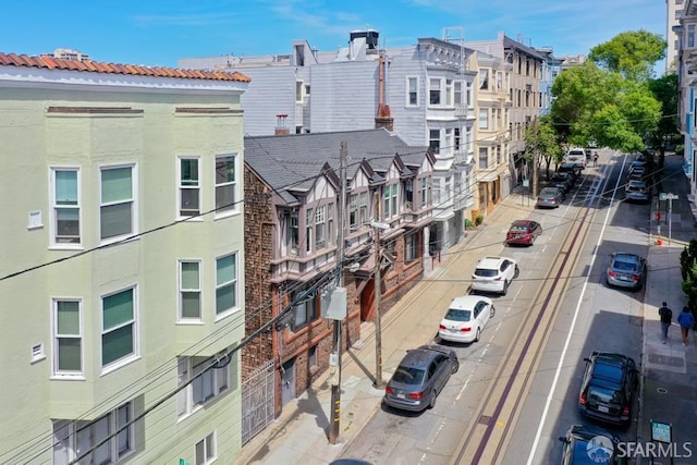 1380 Washington St, San Francisco, CA 94109 - view of asphalt street with sidewalks and curbs