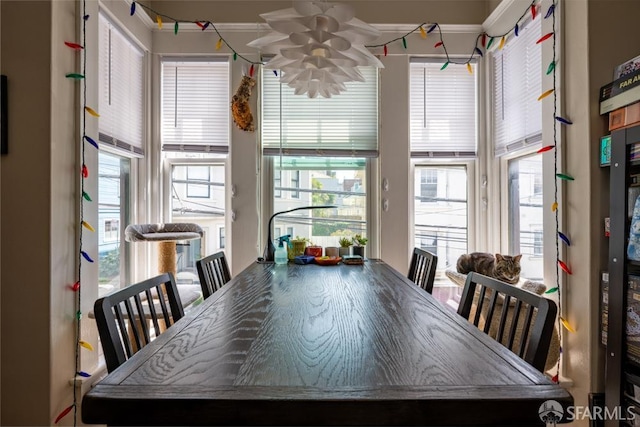 1380 Washington St, San Francisco, CA 94109 - dining area featuring ceiling fan and plenty of natural light