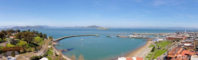 property view of water with a mountain view