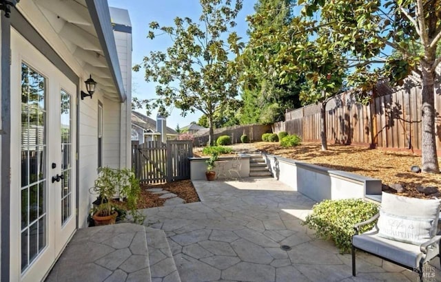 view of patio with french doors