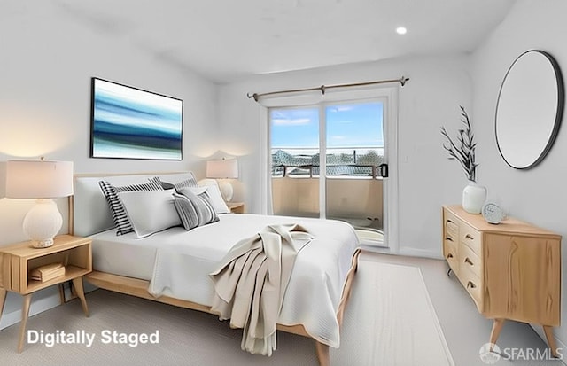 875 La Playa St Unit 373, San Francisco, CA 94121 - bedroom with access to exterior, baseboards, and recessed lighting