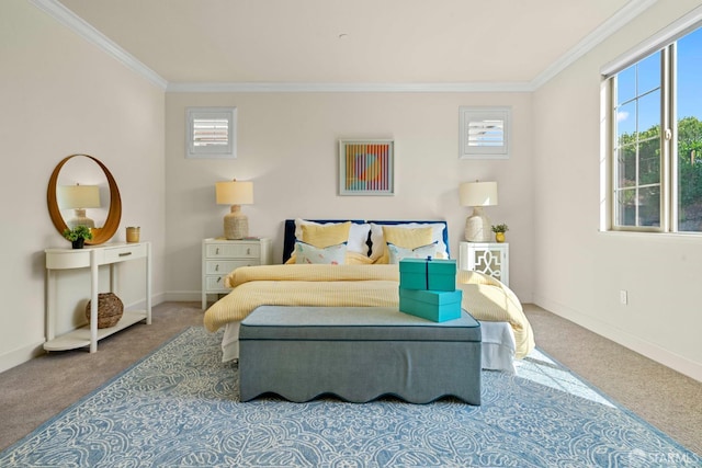 382 Crestview Cir, Daly City, CA 94015 - bedroom with carpet floors, ornamental molding, and multiple windows