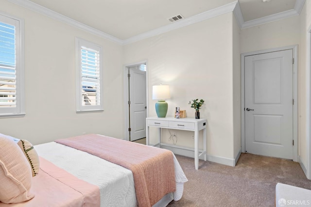 382 Crestview Cir, Daly City, CA 94015 - bedroom featuring light carpet and crown molding