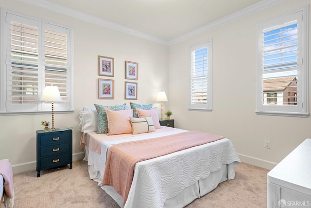 382 Crestview Cir, Daly City, CA 94015 - bedroom featuring light colored carpet and ornamental molding