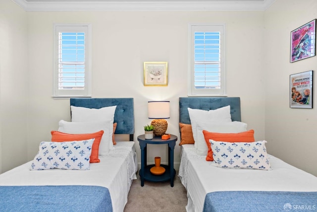 382 Crestview Cir, Daly City, CA 94015 - bedroom with light carpet and crown molding