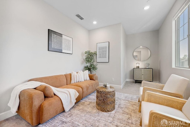 192 Montevina Way, Hayward, CA 94545 - living area featuring light carpet, baseboards, and recessed lighting