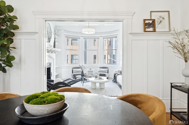 view of dining area