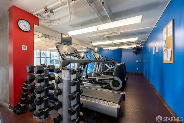 view of exercise room