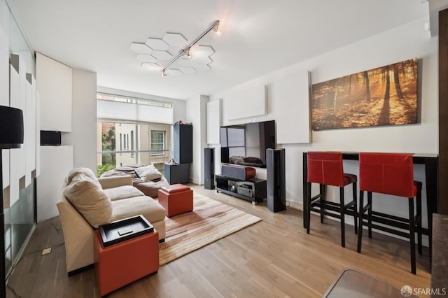 723 Taylor St Unit 402, San Francisco, CA 94109 - living room with track lighting and light wood finished floors