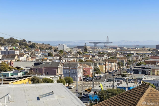 view of city featuring a mountain view