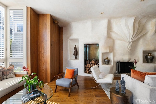 living room featuring wood finished floors