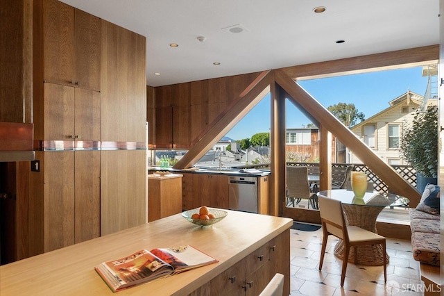 interior space featuring recessed lighting