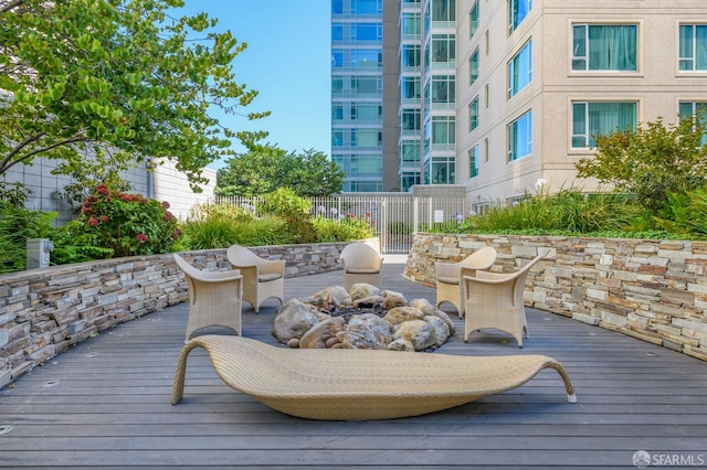 view of wooden deck