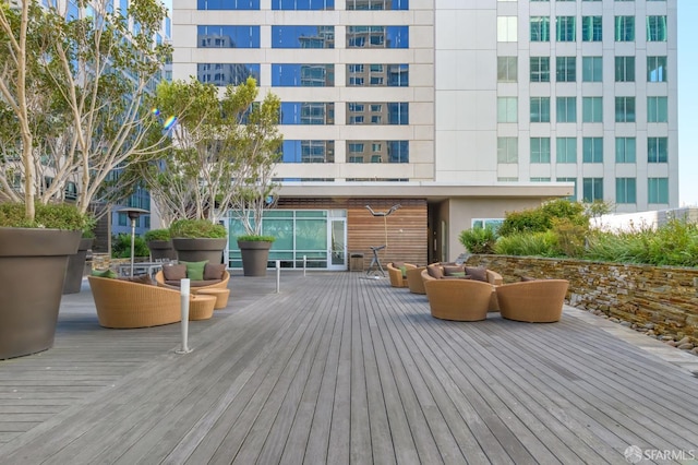 view of wooden deck