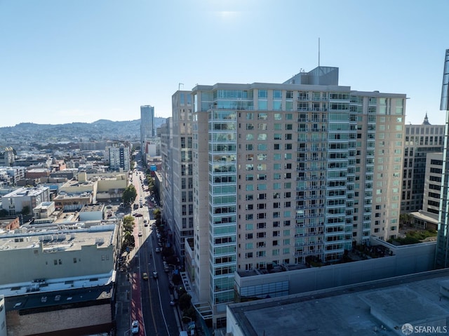 view of city featuring a mountain view