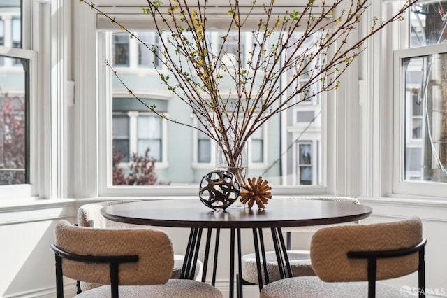 view of dining room