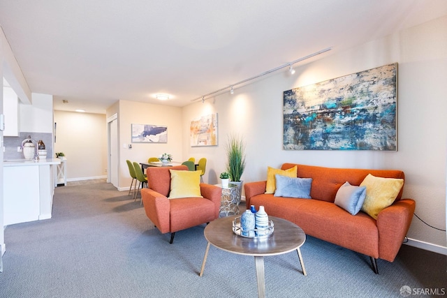 1360 9th Ave Unit 7, San Francisco, CA 94122 - carpeted living room with rail lighting and baseboards