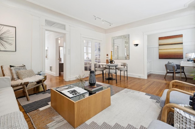 1205 Oak St Unit 2, San Francisco, CA 94117 - living area with wood finished floors and track lighting