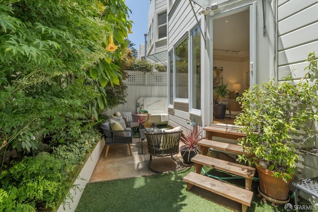 1205 Oak St Unit 2, San Francisco, CA 94117 - view of patio featuring outdoor lounge area
