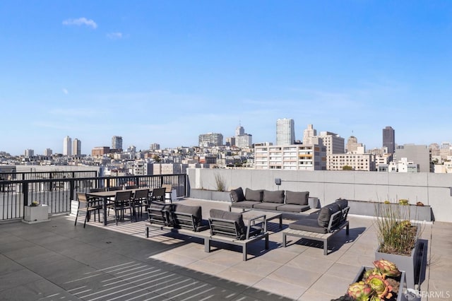 1433 Bush St Unit 702, San Francisco, CA 94109 - view of patio featuring an outdoor living space