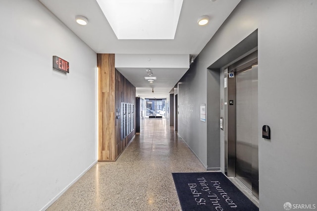 1433 Bush St Unit 702, San Francisco, CA 94109 - hall with wood walls and elevator