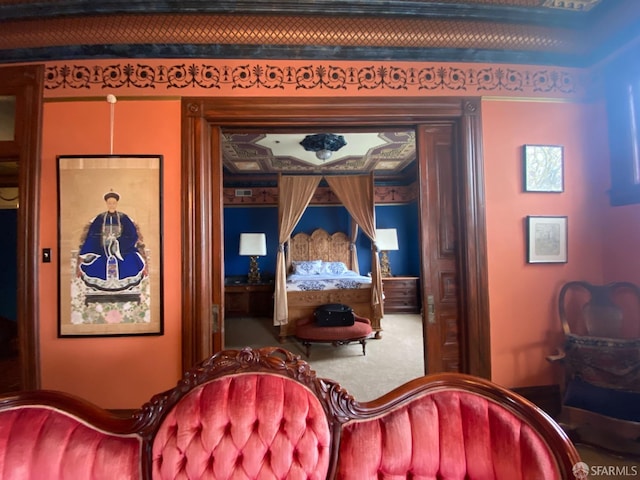 view of carpeted bedroom