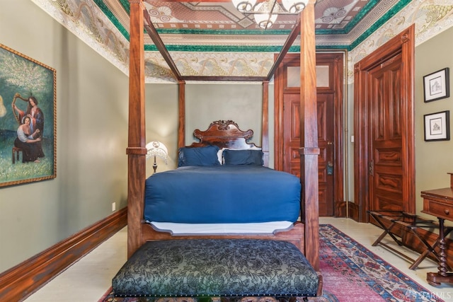 bedroom with hardwood / wood-style floors