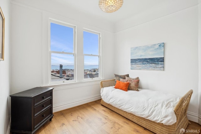 837 Union St, San Francisco, CA 94133 - bedroom with light wood finished floors and baseboards