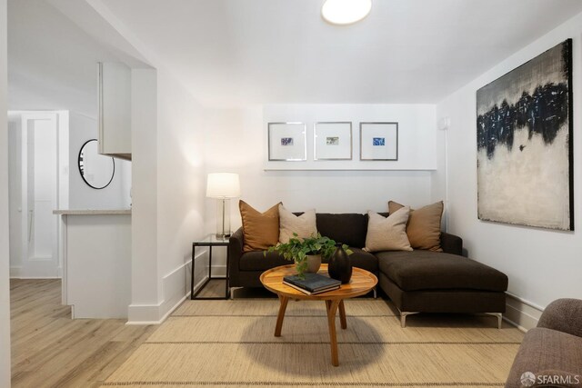 1141 Church St, San Francisco, CA 94114 - living room featuring light wood-style flooring and baseboards