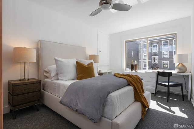 1141 Church St, San Francisco, CA 94114 - carpeted bedroom with a ceiling fan
