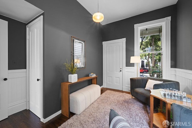 2013-2015 Golden Gate Ave, San Francisco, CA 94115 - living room featuring wainscoting and dark wood-style flooring