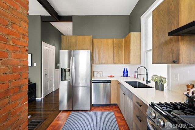 2013-2015 Golden Gate Ave, San Francisco, CA 94115 - kitchen featuring stainless steel appliances, range hood, light countertops, and tasteful backsplash