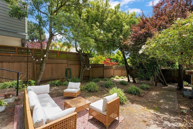 2013-2015 Golden Gate Ave, San Francisco, CA 94115 - fenced backyard with a patio area and an outdoor hangout area